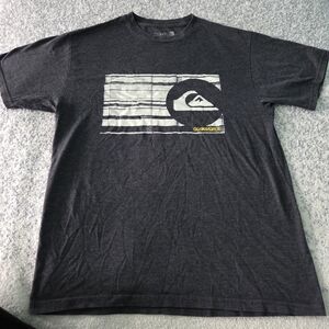 Quicksilver Dark Grey Cotton Graphic Tee